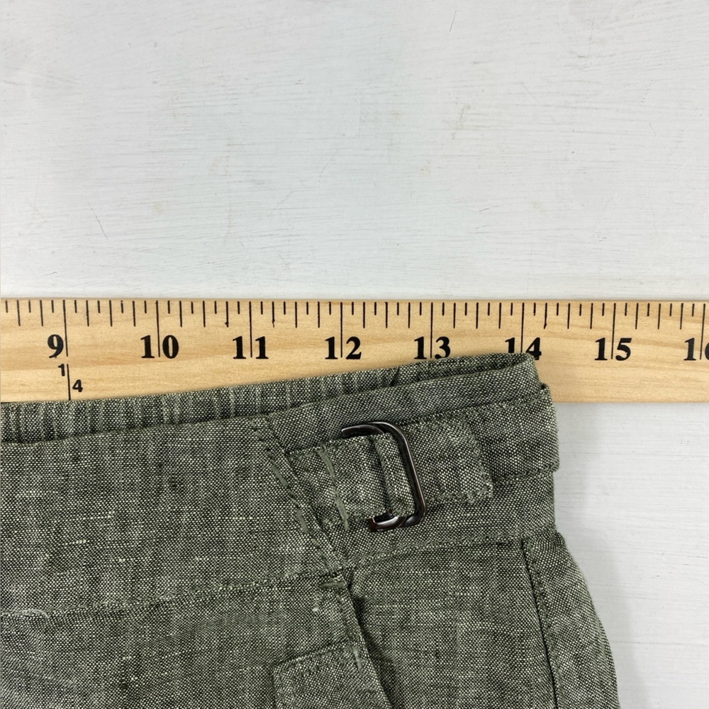 Athleta 100% Linen Women’s Green Voyager Shorts Sz 4 - Picture 9 of 13